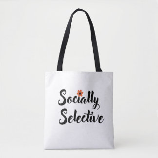 Sociaal Selectieve Grappige Introvert Quote Tas