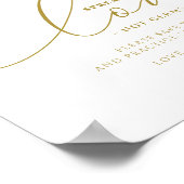 Sociaal vervormingsteken Etheral Greenery en Gold Poster (Hoek)