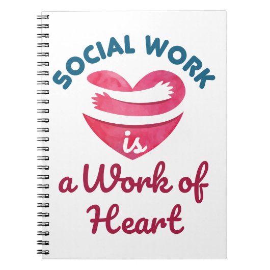 Sociaal werk is een werk van sociaal werkers in he notitieboek (Voorkant)
