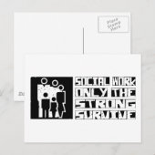 Sociaal werk overleven briefkaart (Voorkant / Achterkant)