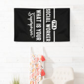 sociaal werk, schattig sociaal werk, maatschappeli spandoek (Insitu)