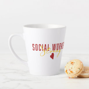 Sociaal werk sterk latte mok