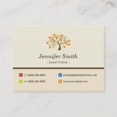 Sociaal werker - Elegant boomsymbool Visitekaartje (Voorkant)