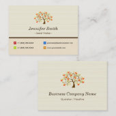 Sociaal werker - Elegant boomsymbool Visitekaartje (Voorkant / Achterkant)