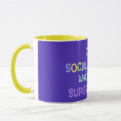 Sociaal werker, Pastel Text Funky Design Mok (Links)