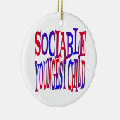 Sociabel jongste kind keramisch ornament (Rechts)