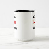 Social Battery Low Funny Coffee Mug -Black&White (Centre)