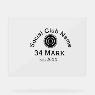Social club naam toevoegen team speler naam datum acryl bord