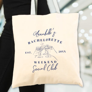 Social Club Preppy vrijgezellenfeest Tote Bag