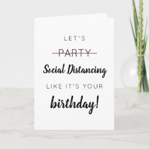 Social Distancing Birthday Kaart