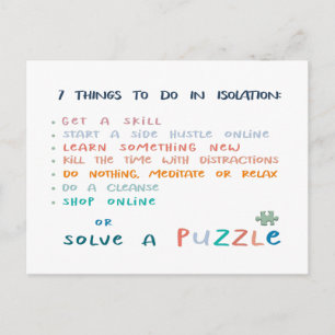 Social distancing blijf thuis inspiratie briefkaart