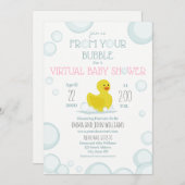 Social Distancing Bubble Virtual Baby shower Kaart (Voorkant / Achterkant)