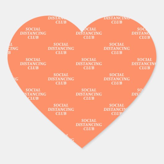 Social Distancing Club Hart Sticker (Voorkant)