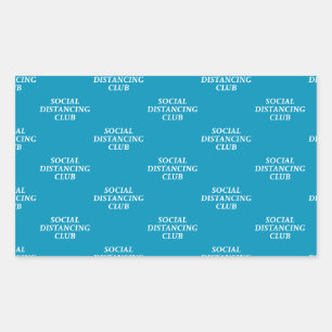 Social Distancing Club Rechthoekige Sticker