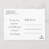 Social distancing coronavirus liefde typografie briefkaart (Achterkant)