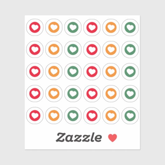 Social distancing kleur gecodeerd verkeerslicht sticker (Vel)