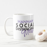 Social distancing koningin moderne typografie ontw
