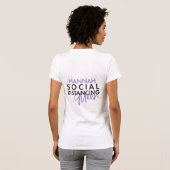 Social distancing koningin moderne typografie ontw t-shirt (Achterkant volledig)