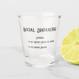 Social distancing nieuwheid borrelglas shot glas