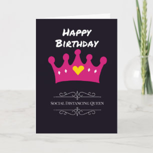 Social Distancing Queen verjaardagskaart Kaart
