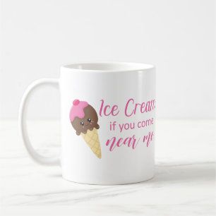 Social distancing Quote Schattige Funny Ice Cream Koffiemok