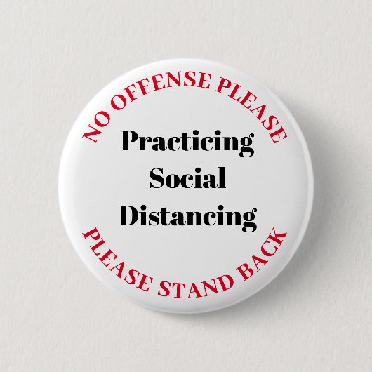 Social Distancing Ronde Button 5,7 Cm (Voorkant)