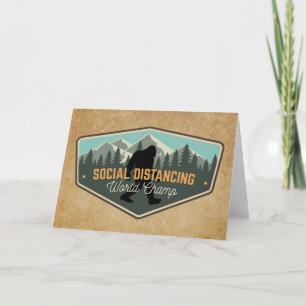 Social Distancing Wereldkampioen Grote Voet Kaart