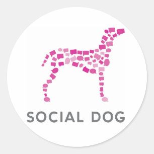 Social Dog Media Stickers 1,5 inch