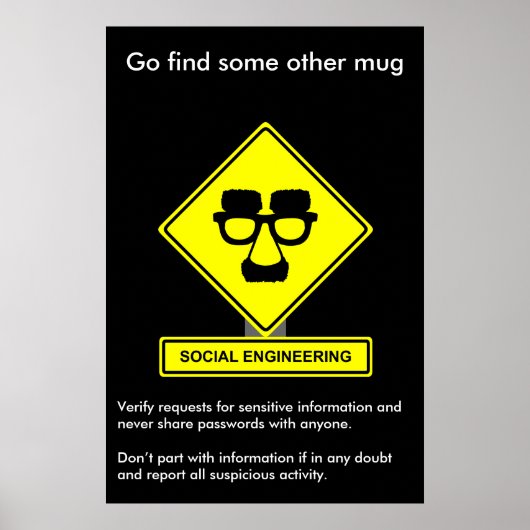 Social Engineering Security Awareness Poster (Voorkant)
