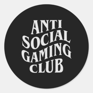 Social Gaming Club Grappige Videogame Speler Ronde Sticker