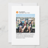 Social Group Extra Photo Grad Party Invitation