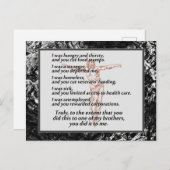 Social Justice Crucifix Briefkaart (Voorkant / Achterkant)