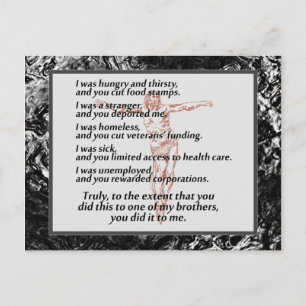 Social Justice Crucifix Briefkaart