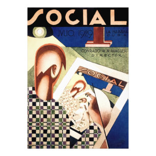 Social magazine cover foto afdruk