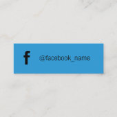 Social Media (blauw / wit) Mini Visitekaartje (Voorkant)