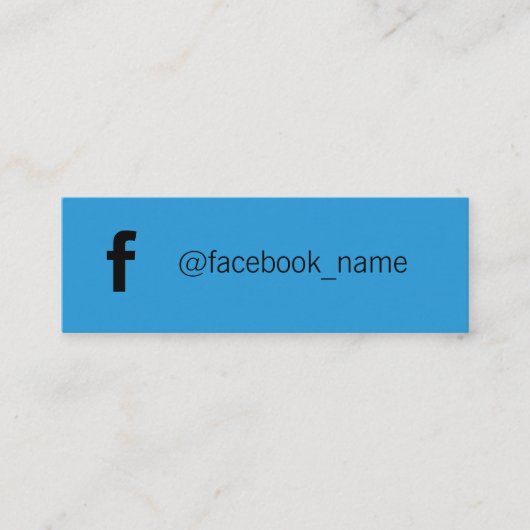 Social Media (blauw / wit) Mini Visitekaartje (Voorkant)