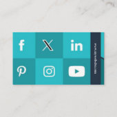 Social Media Cartes de visite 7 Pack de 100 (Dos)