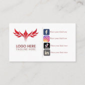 Social Media Cartes de visite 9 Pack sur 100 (Dos)