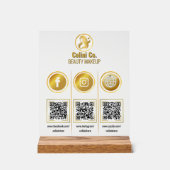 Social Media Code QR - Signal acrylique - Plate-fo (Recto)