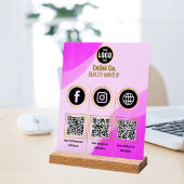 Social Media Code QR signature acrylique - Beauté