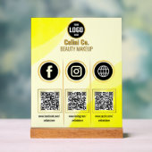 Social Media Code QR signature acrylique - Beauté  (Neutre)