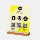 Social Media Code QR signature acrylique - Beauté  (Angle)