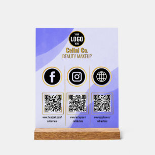 Social Media Code QR signature acrylique - Beauté 