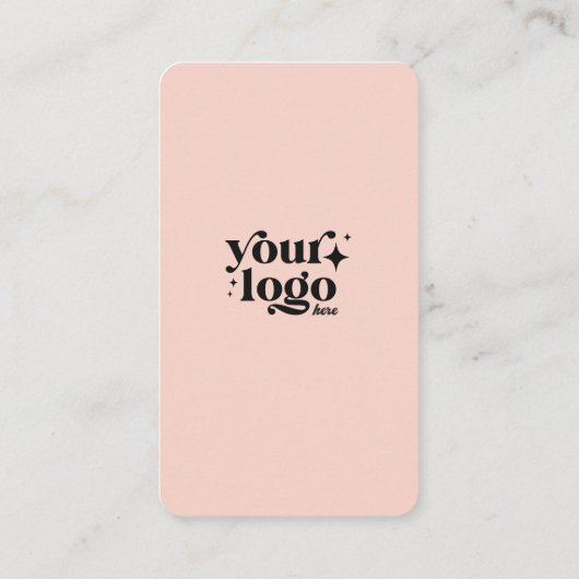 Social Media Custom Logo QR Code Peach Bold Bold Visitekaartje (Achterkant)