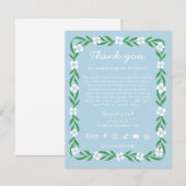 Social Media Dank aan klanten Kaart (Voorkant / Achterkant)