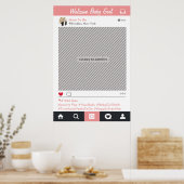 Social Media Feest Frame Foto Booth Prop Poster (Keuken)