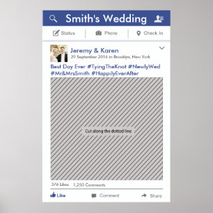 Social Media Feest Frame Foto Booth Prop Poster