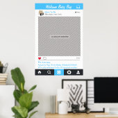 Social Media Feest Frame Foto Booth Prop Poster (Thuiskantoor)