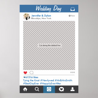 Social Media Feest Frame Foto Booth Prop Poster