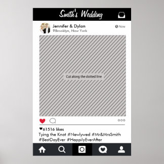 Social Media Feest Frame Foto Booth Rekwisiet Post Poster